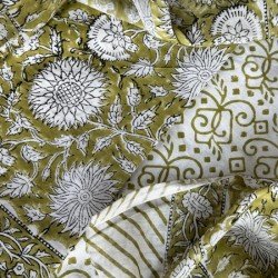MEHNDI FLORAL COTTON SUIT SET