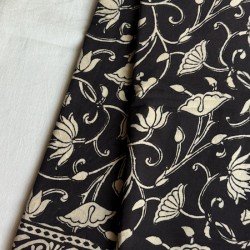 BLACK FLORAL COTTON SUIT SET