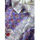 PURPLE FLORAL MOTIF COTTON SUIT SET PURPLE FLORAL MOTIF COTTON SUIT SET