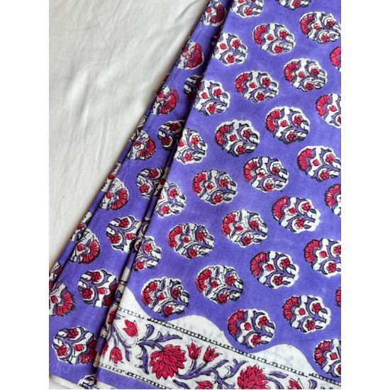 PURPLE FLORAL MOTIF COTTON SUIT SET PURPLE FLORAL MOTIF COTTON SUIT SET