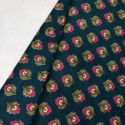TEAL LITTLE  MOTIF ROSE TOP