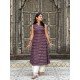 VIOLET FLORAL LITTLE MOTIF A LINE KURTI