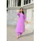 SOLID LAVENDER COTTON SUIT SET 
