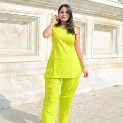 SOLID NEON GREEN FARSI SET 