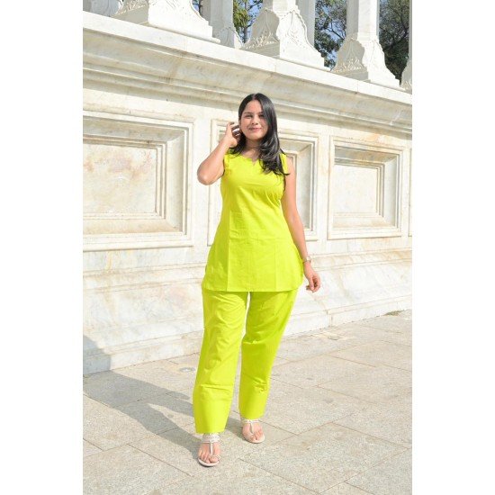 SOLID NEON GREEN FARSI SET 
