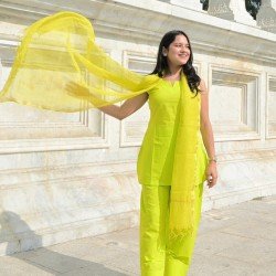 SOLID NEON GREEN FARSI SET 