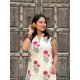 RED FLOWER BOOTA LONG STRAIGHT KURTI