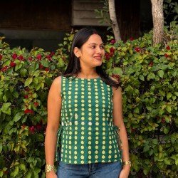 GREEN DOTS PIHU TOP