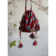 RED MOTIF HANDBLOCKED POTLI BAG