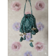 TEAL BANDHANI MOTIF POTLI BAG