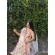 OFF WHITE PURPLE UMBRELLA GHER KURTI