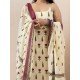 OFF WHITE FLOWER BOOTA A LINE KURTI