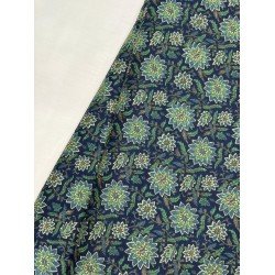 DARK BLUE FLORAL JAAL SABAH SET
