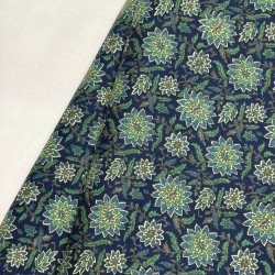 DARK BLUE FLORAL JAAL SABAH SET