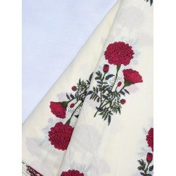 RED FLOWER BOOTA VEST TOP