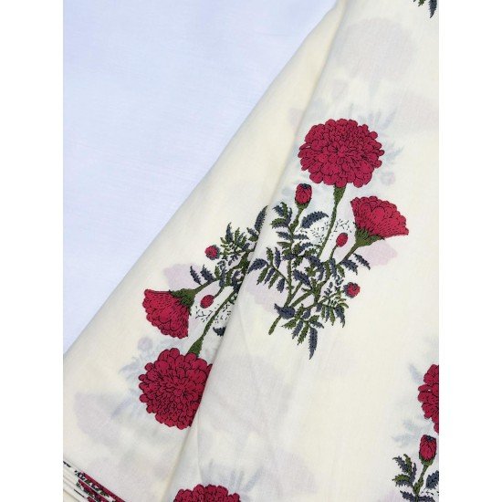 RED FLOWER BOOTA SABAH SET