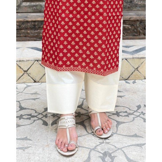 OFF WHITE CREAM COTTON FARSI BOTTOM