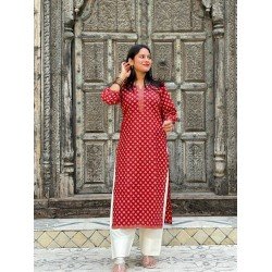 COMBO OF 5 LONG STRAIGHT KURTIS