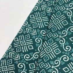 TEAL BANDHANI MOTIF A LINE KURTI