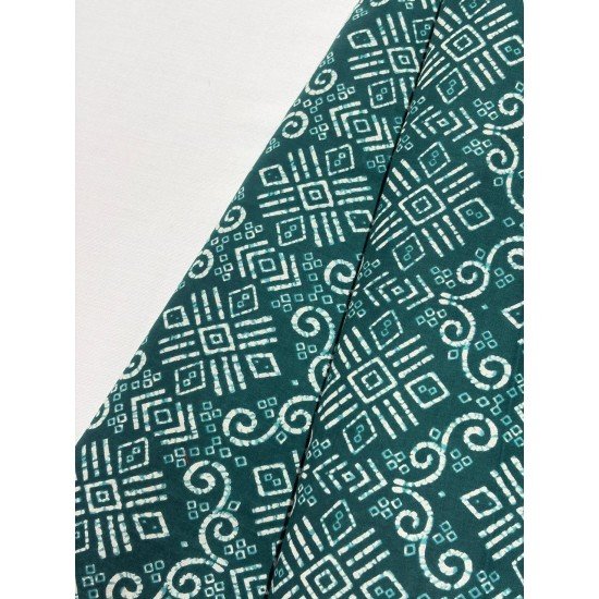TEAL BANDHANI MOTIF LONG STRAIGHT KURTI