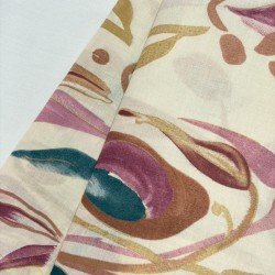 BEIGE MAUVE FLORAL LONG STRAIGHT KURTI