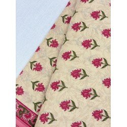 PINK FLOWER BOOTA LONG STRAIGHT KURTI