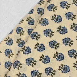 BLUE FLOWER BOOTA SABAH SET
