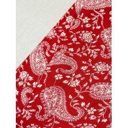 RED MOTIF LONG STRAIGHT KURTI
