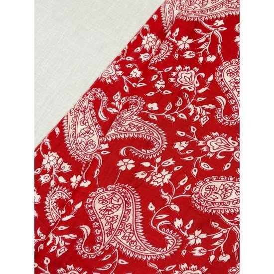 RED MOTIF CLAIRE TOP