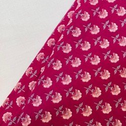 PINK FLOWER MOTIF KURTA BOTTOM SET
