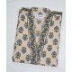 BLUE FLOWER BOOTA LONG STRAIGHT KURTI