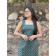 GREEN LITTLE FLORAL MOTIF LONG STRAIGHT KURTI