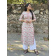 WHITE PINK FLORAL MOTIFS LONG STRAIGHT KURTI