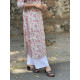 WHITE PINK FLORAL MOTIFS LONG STRAIGHT KURTI