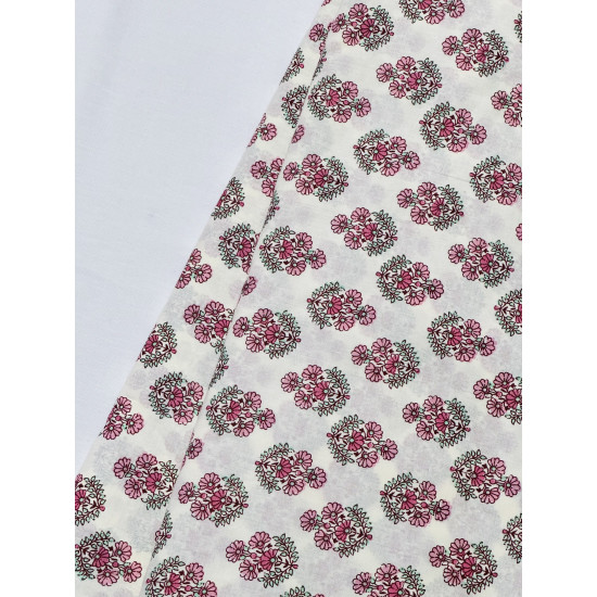 WHITE PINK LITTLE MOTIFS ROSE TOP