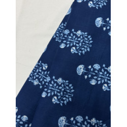 INDIGO BIG MOTIF LONG STRAIGHT KURTI