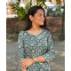 DARK GREEN MOTIFS LONG STRAIGHT KURTI