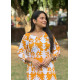 YELLOW ORCHID LONG STRAIGHT KURTI