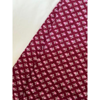 MAROON VINE LITTLE MOTIF ROSE TOP