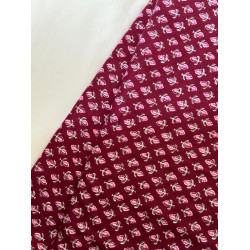 MAROON VINE LITTLE MOTIF SHORT STRAIGHT KURTI