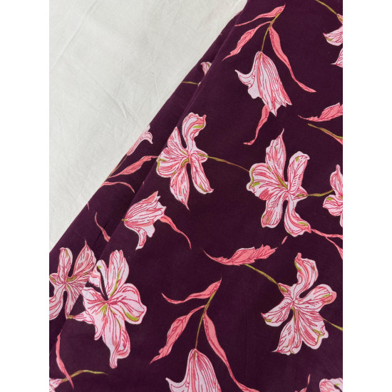 MAROON VINE FLORAL KURTA BOTTOM SET