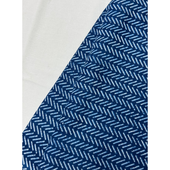 INDIGO ZIG ZAGS MOTIFS CLAIRE TOP