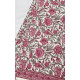 WHITE PINK FLORAL MOTIFS A LINE KURTI 