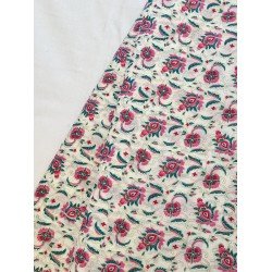 PINK FLORAL GOLDEN FOIL SHORT STRAIGHT KURTI