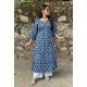 INDIGO MOTIFS A LINE KURTI