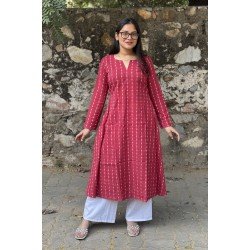 INDIGO LITTLE MOTIFS A LINE KURTI