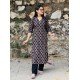 BLACK PAISLEY MOTIF LONG STRAIGHT KURTI BLACK PAISLEY MOTIF LONG STRAIGHT KURTI
