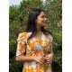 YELLOW ORCHID ROSE DRESS