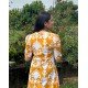 YELLOW ORCHID ROSE DRESS