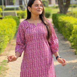 PURPLE PAISELY MOTIF KURTA PANT SET
